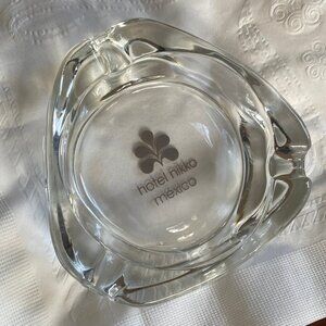 Vintage Hotel Nikko Mexico Glass Ashtray